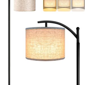 ROTTOGOON Floor Lamp for Living Room with 3 Color Temperatures LED Bulb, Standing Lamp Tall Industrial Floor Lamp Reading for Bedroom, Office (9W LED Bulb